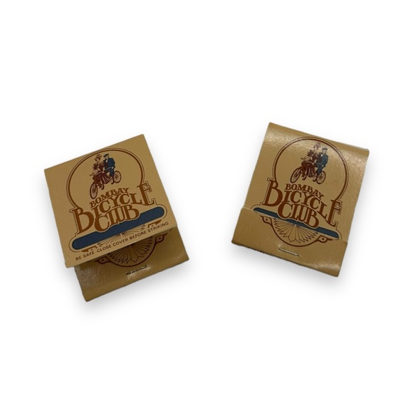 Vintage Matchbooks - Bombay Bicycle Club LOT OF TWO UNSTRUCK 70s 80s Excellent - Picture 3 of 4